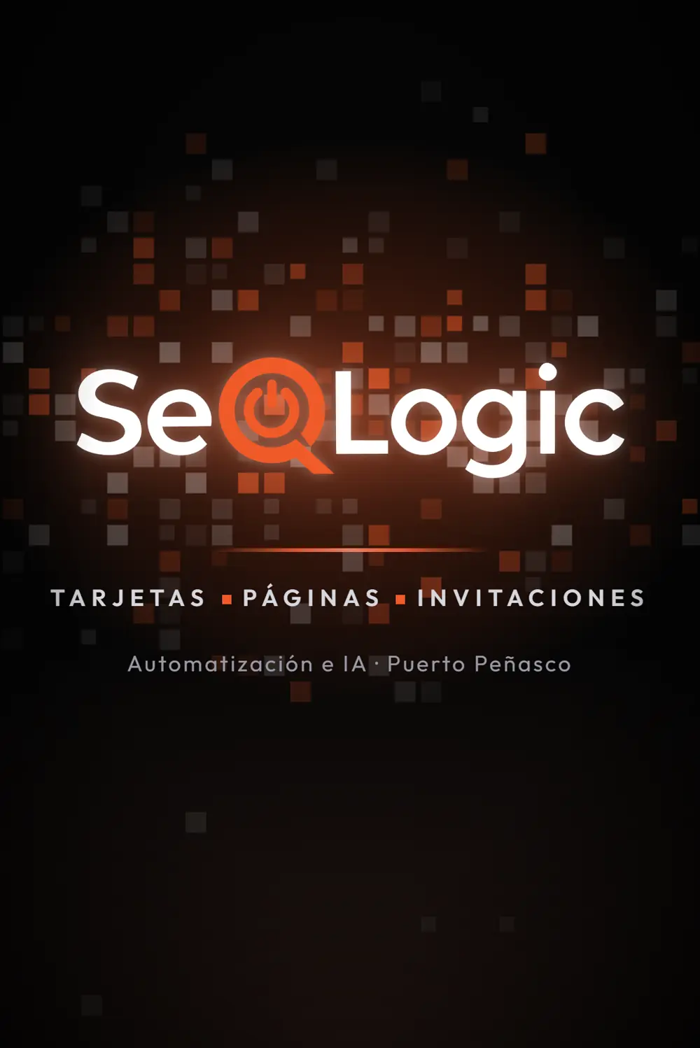 Logo de SeqLogic: tarjetas, páginas e invitaciones